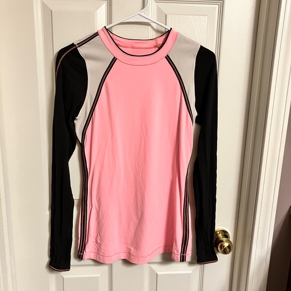 Lululemon | Women's Pink (coral) and Black Long Sleeve Top - Picture 5 of 8